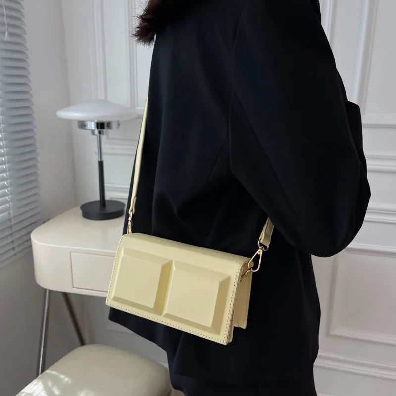 Summer Crossbody Women's Bag Small Flap Solid Female Handbags
