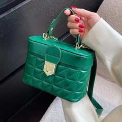 Mini PU Leather Box Shoulder Crossbody Bag Women Handbag Purses Clutch Tote