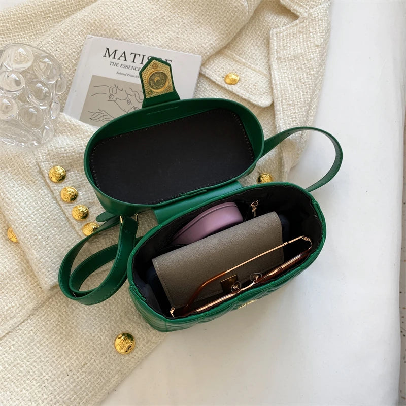 Mini PU Leather Box Shoulder Crossbody Bag Women Handbag Purses Clutch Tote