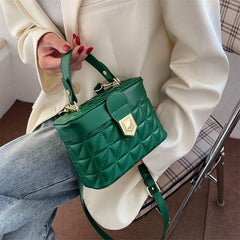 Mini PU Leather Box Shoulder Crossbody Bag Women Handbag Purses Clutch Tote