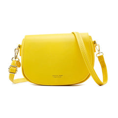 Women Crossbody Bag Semicircle Saddle Bags Soft PU Leather Shoulder Bags