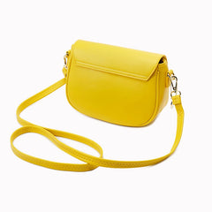 Women Crossbody Bag Semicircle Saddle Bags Soft PU Leather Shoulder Bags