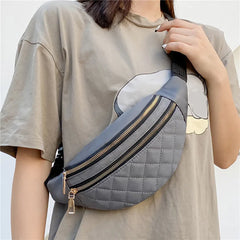Women's Rhombus Belt Bag Crossbody Chest Purse