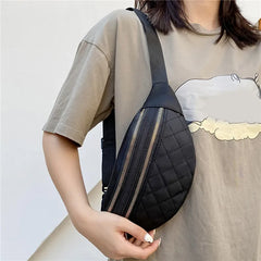 Women's Rhombus Belt Bag Crossbody Chest Purse