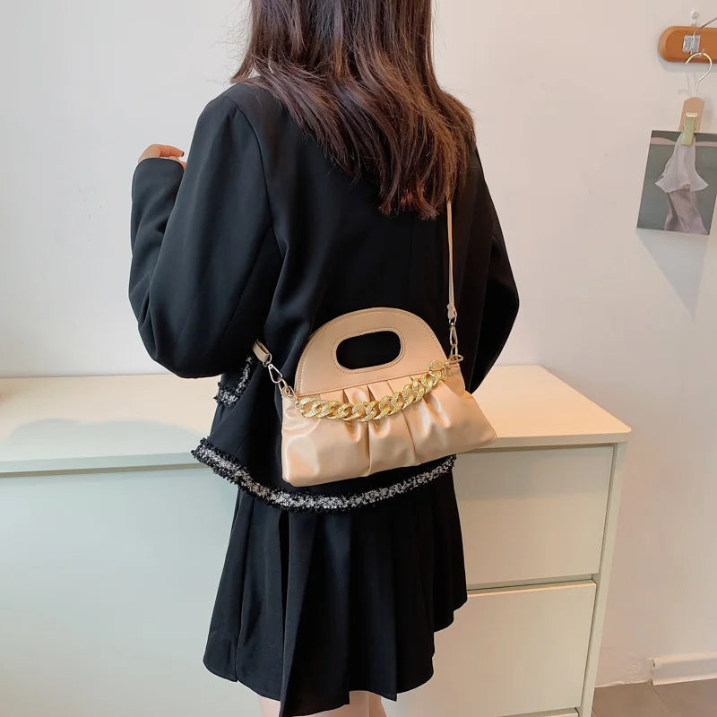 Cloud Bag Women Leather Hobos Shoulder Crossbody Small Phone Clutch Bag