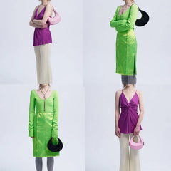 Vintage Leather Clutches Bag Armpit Shoulder Half Moon Handle Bag