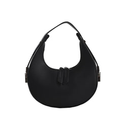 Vintage Leather Clutches Bag Armpit Shoulder Half Moon Handle Bag