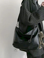 Vintage Shoulder Bag Thick Chain Messenger Bags Soft Flap