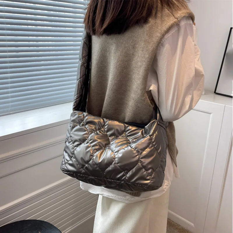 Winter Warm Down Shoulder Bag for Women