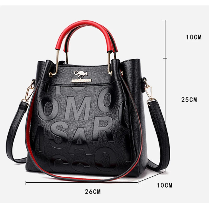 Pu Leather Women Shoulder Bags High Capacity Crossbody Bag