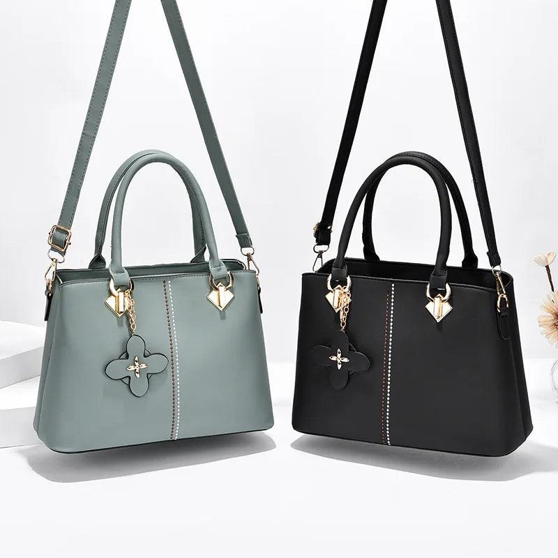 Women Leather Tassel Crossbody Shoulder Bag