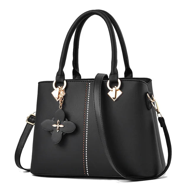 Women Leather Tassel Crossbody Shoulder Bag