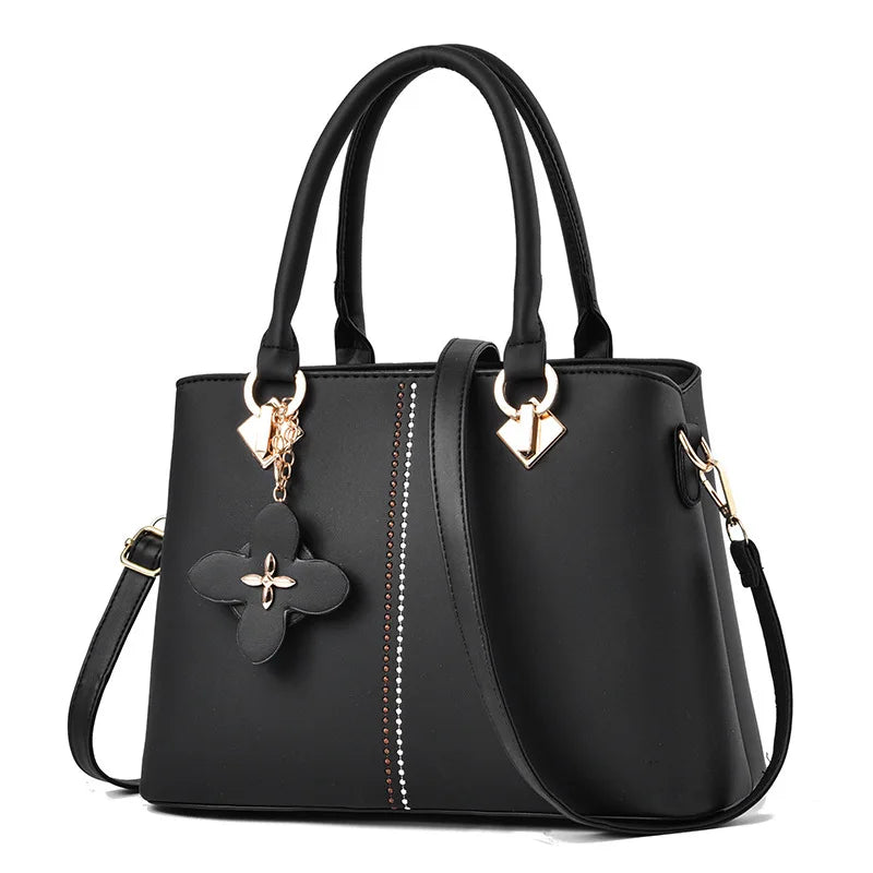 Women Leather Tassel Crossbody Shoulder Bag