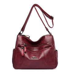 Classic Leather Crossbody Bag Female Messenger Bags Small Size Purse