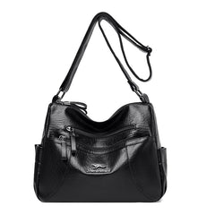 Classic Leather Crossbody Bag Female Messenger Bags Small Size Purse