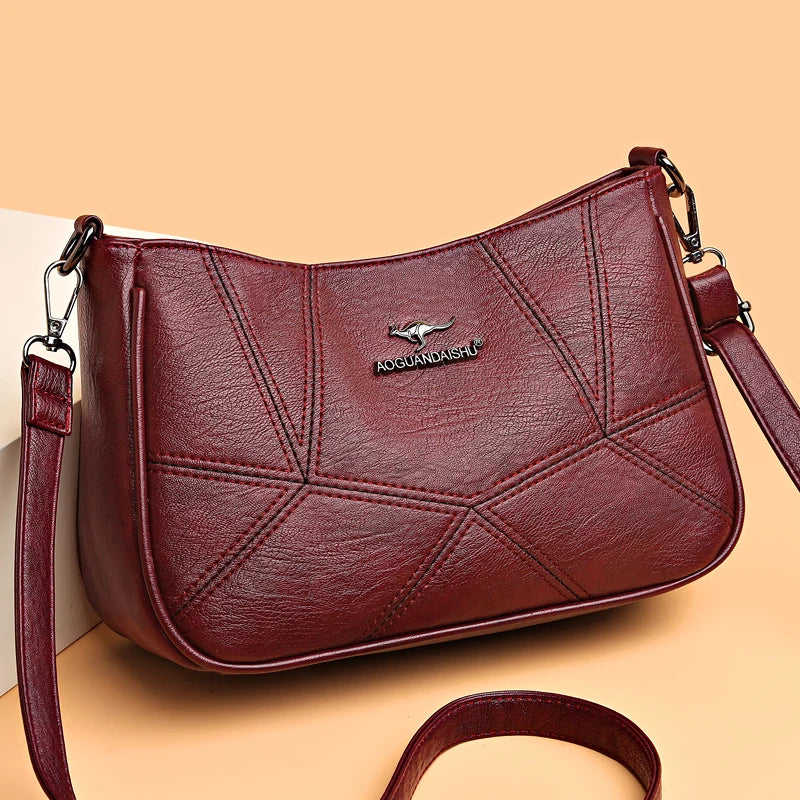 Leather Shoulder Bag Casual Crossbody Bags for Women Handbag