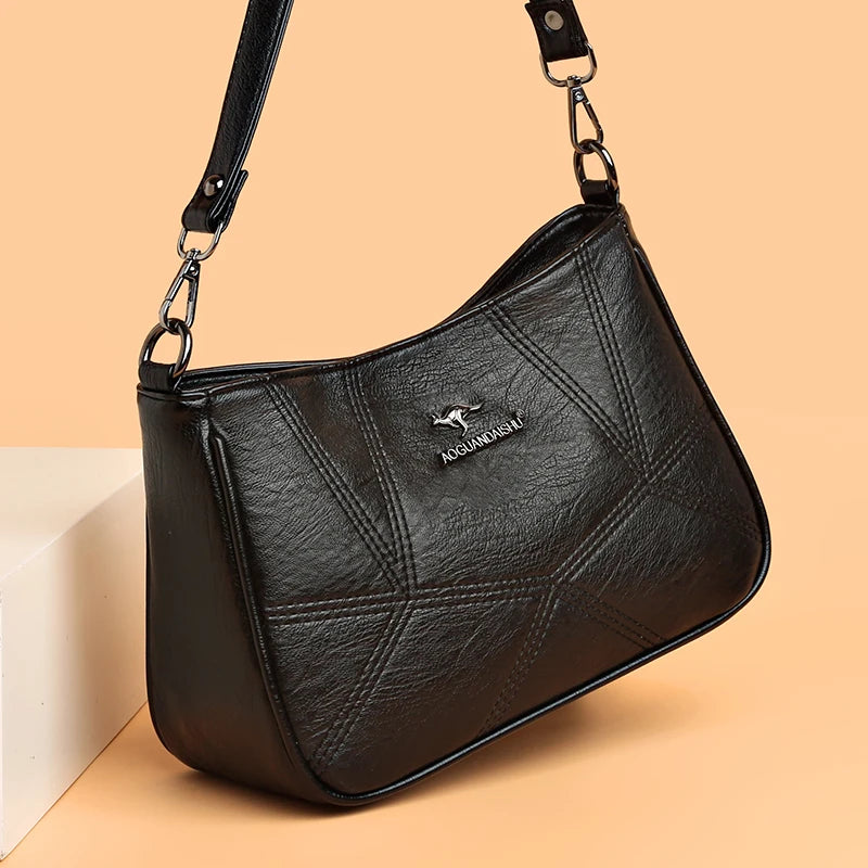 Leather Shoulder Bag Casual Crossbody Bags for Women Handbag