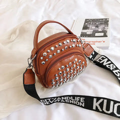 Rivet Cloud Peas Shoulder Crossbody Bag Ladies Small Mobile Phone Bag