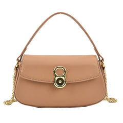 High Leather Shoulder Bag Crossbody Flap Messenger Sac