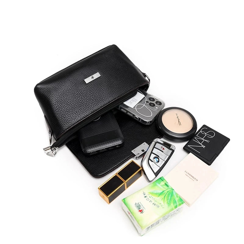 Cowhide Crossbody Bag for Women Messenger Shoulder Small Bag