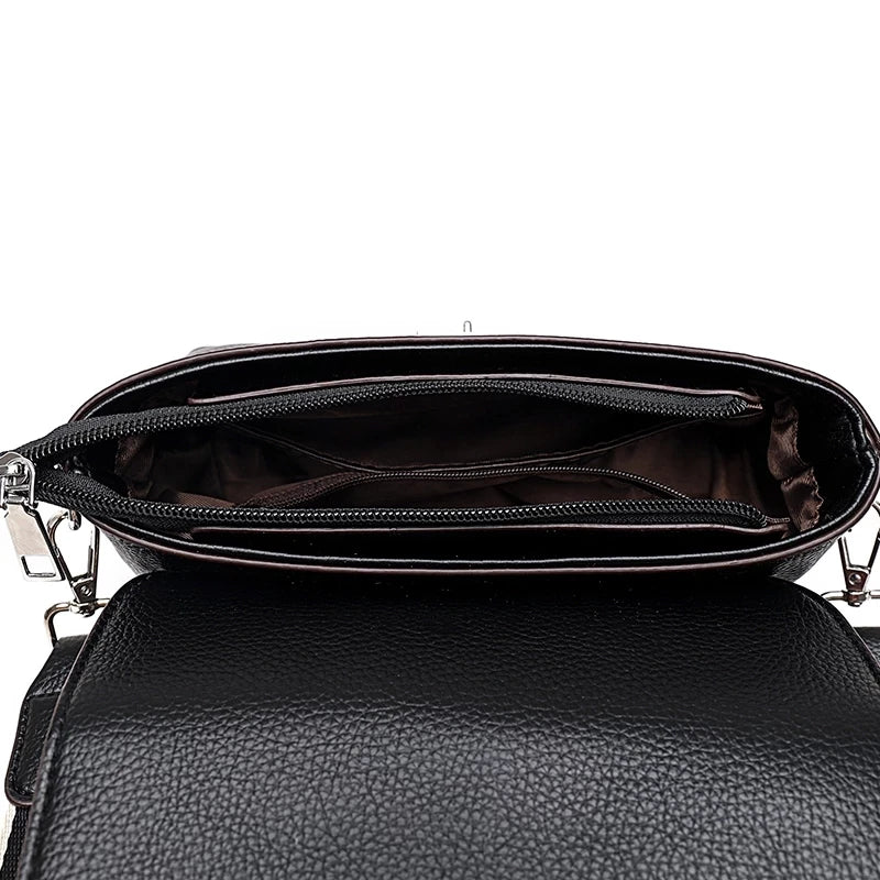 Cowhide Crossbody Bag for Women Messenger Shoulder Small Bag