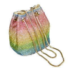 Women's Diamond Shoulder Bag Colored Chain Evening Handbag