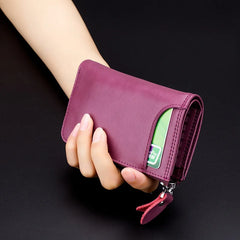 Leather Key Case Holder Key Wallet Men Women Key Pouch Organizer