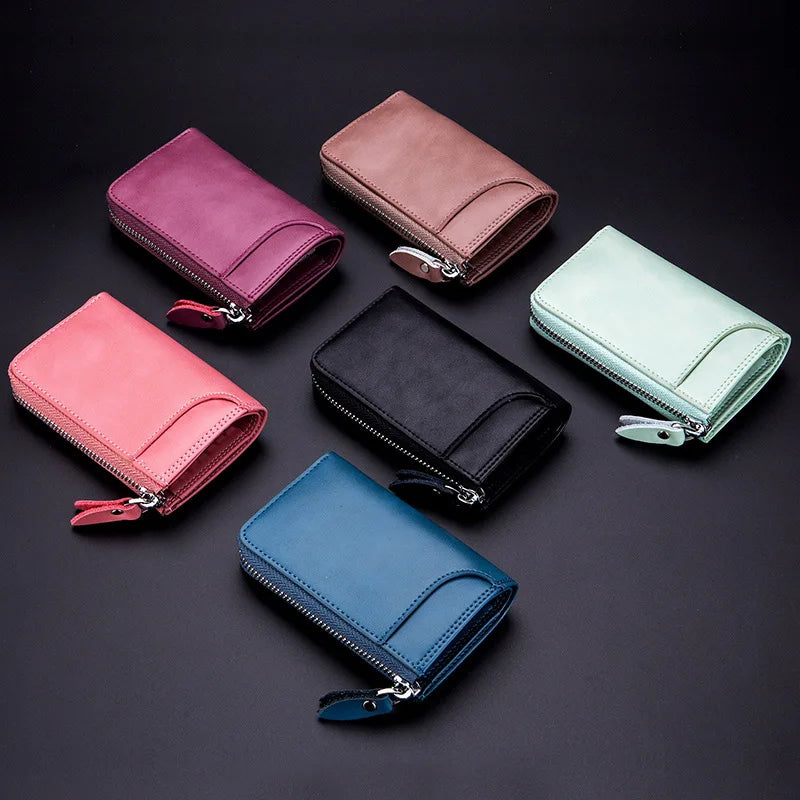 Leather Key Case Holder Key Wallet Men Women Key Pouch Organizer
