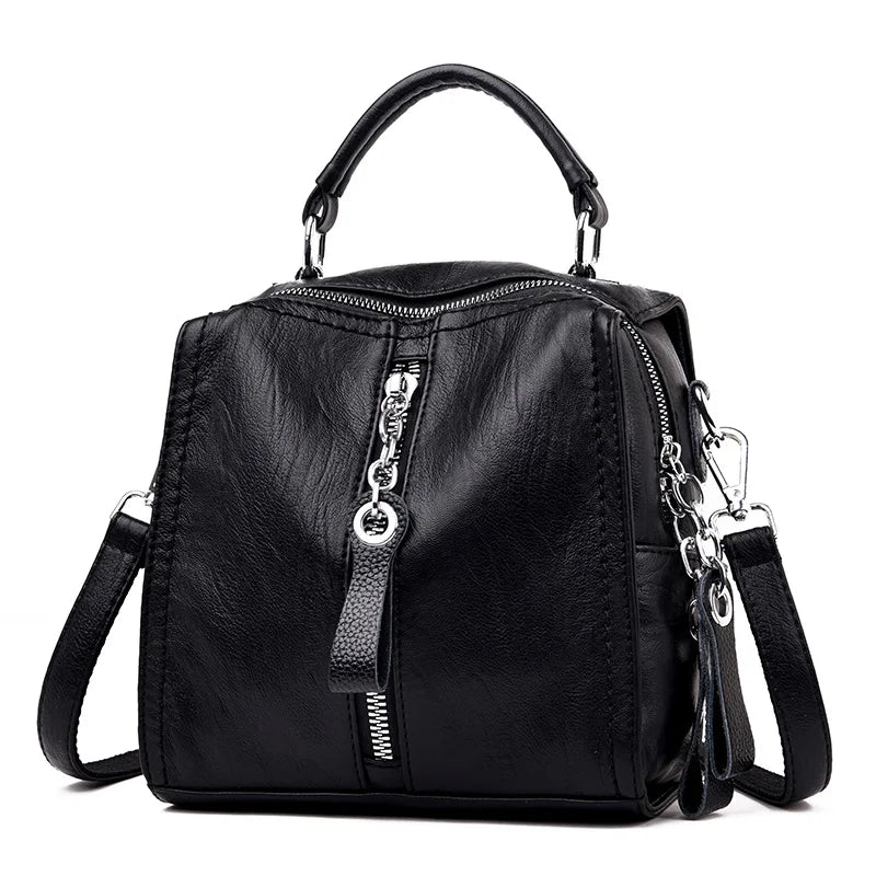 Lady Leather Handbags Women Bags Shoulder Crossbody Bag Multifunction Tote Purse