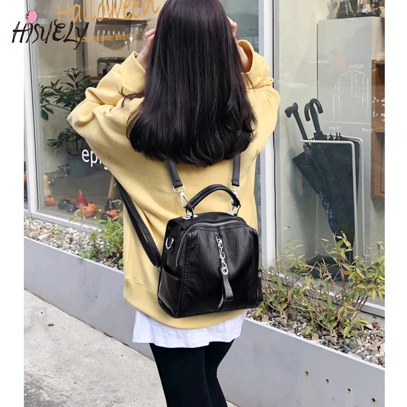 Lady Leather Handbags Women Bags Shoulder Crossbody Bag Multifunction Tote Purse