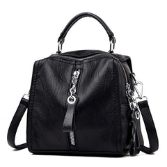 Lady Leather Handbags Women Bags Shoulder Crossbody Bag Multifunction Tote Purse
