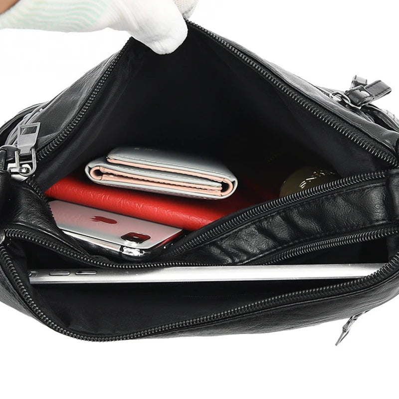 Large Capacity Women's Shoulder Bags Casual Multilayer Handbags