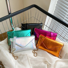 Women's Laser Chain Crossbody Bag Small Handbag Shoulder Purse