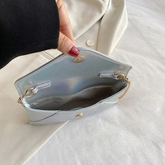 Women's Laser Chain Crossbody Bag Small Handbag Shoulder Purse