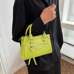 Leather Women's Crossbody Shoulder Bag Solid Color High Quality