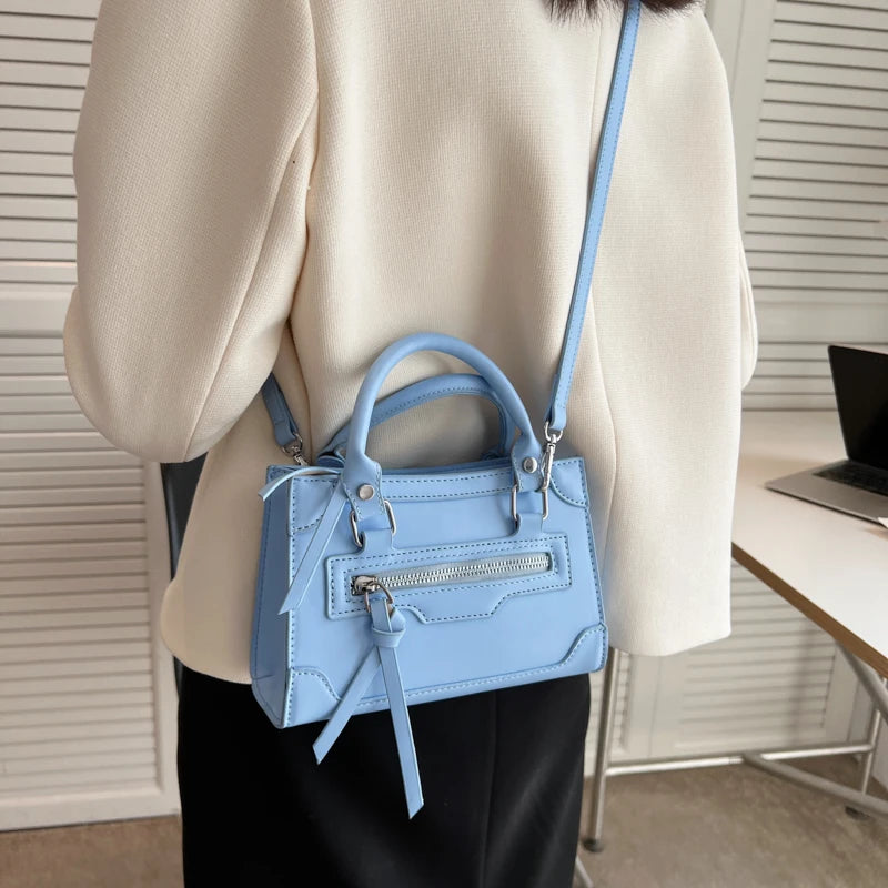 Leather Women's Crossbody Shoulder Bag Solid Color High Quality