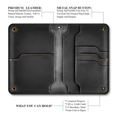 Leather Family Passport Holder Travel Wallet