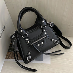 Soft Tassel Motorcycle Bag PU Leather Crossbody Shoulder Bag