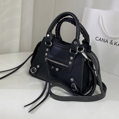 Soft Tassel Motorcycle Bag PU Leather Crossbody Shoulder Bag