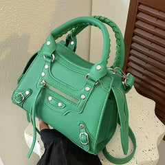 Soft Tassel Motorcycle Bag PU Leather Crossbody Shoulder Bag