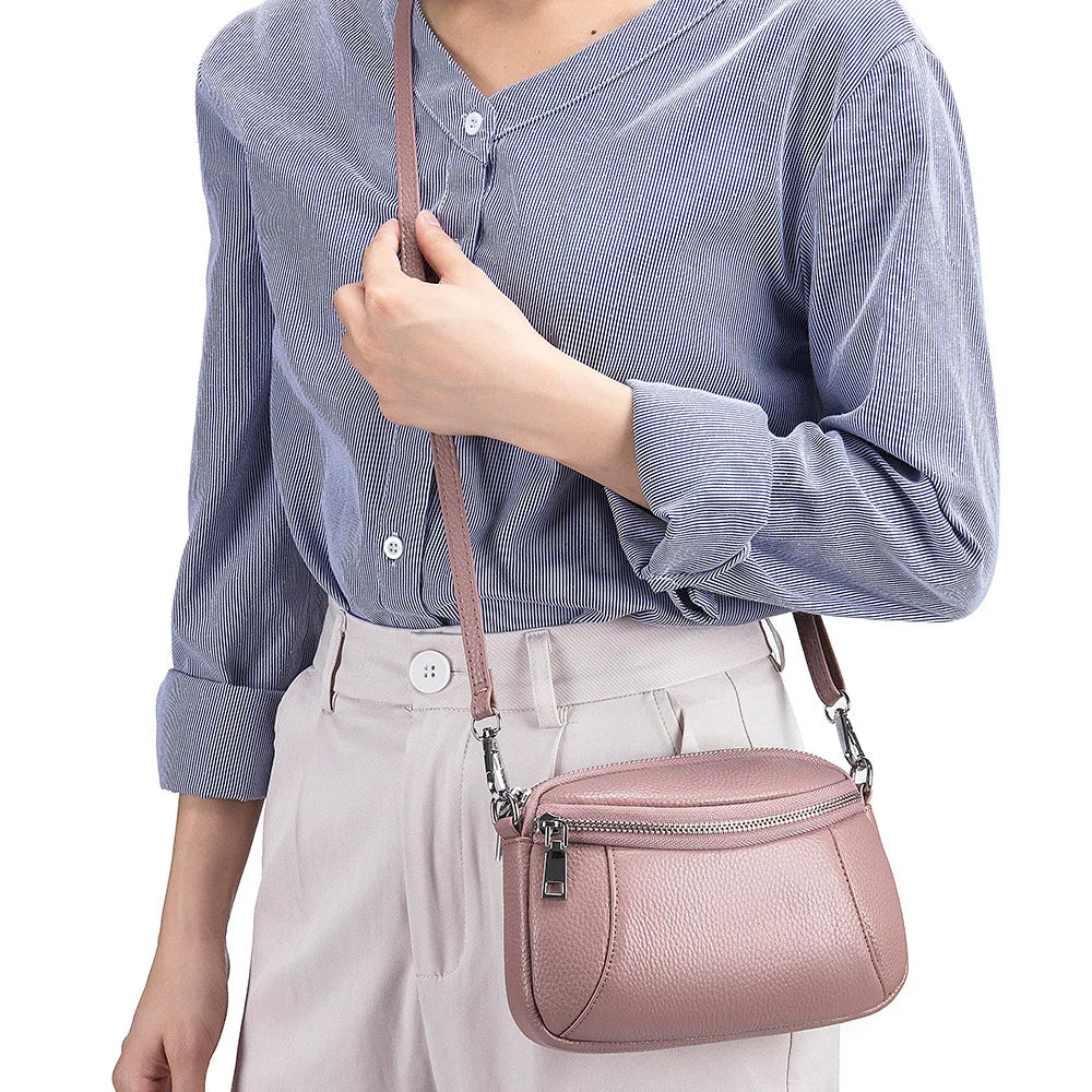 Women Leather Shoulder Bag Large Capacity Messenger Bag