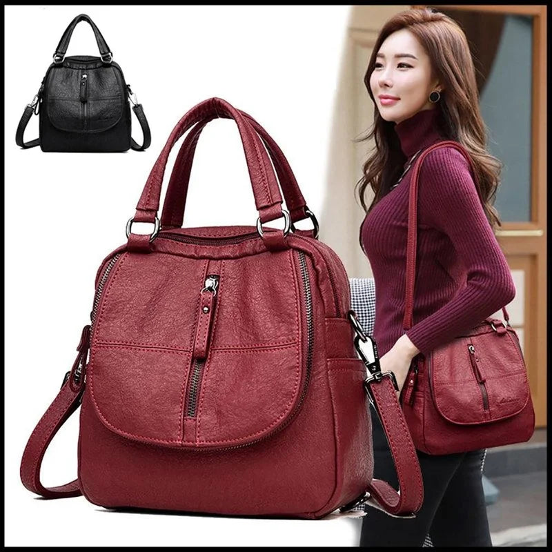 Soft Leather Personality Multi-functional Women's Bag