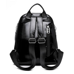 Soft PU Leather Women Backpack Casual Women Travel Backpack