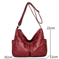 Soft Leather Shoulder Bags for Women Large Capacity Handbags Crossbody