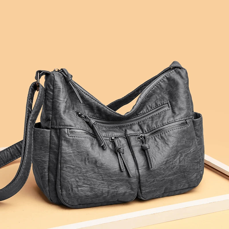 Soft Leather Shoulder Bags for Women Large Capacity Handbags Crossbody