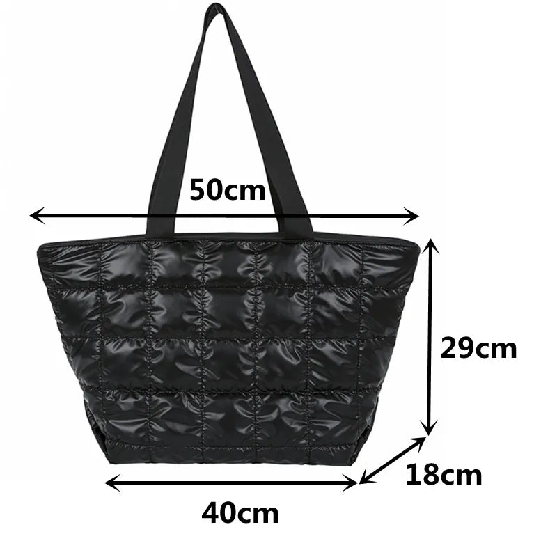 Winter Crossbody Down Bag Handbag Shoulder Strap Messenger Pack