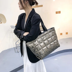 Winter Crossbody Down Bag Handbag Shoulder Strap Messenger Pack
