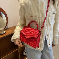Thick Chains Shoulder Bag Lozenge Flap Crossbody Bag
