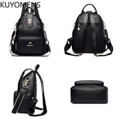 Soft Leather Women Backpacks Purse Travel Shoulder Bags