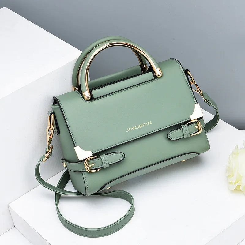 Women Leather Handbag High Handle Purse CrossBody Bag Ladies Shoulder Totes